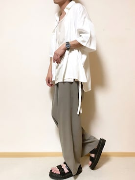「epnok」｜「アイテム（サンダル）」を使った、SHOTARO さん（メンズ・177cm）の夏コーディネート