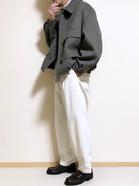 「HARUTA」｜「アイテム（ブルゾン）」を使った、SHOTARO さん（メンズ・177cm）の冬コーディネート