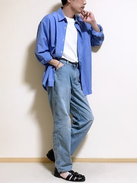 「WEGO（ウィゴー）のアイテム（サンダル）」を使った、SHOTARO さん（メンズ・177cm）の春コーディネート