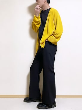 「マーチン」｜「アイテム（スラックス）」を使った、SHOTARO さん（メンズ・177cm）の春コーディネート