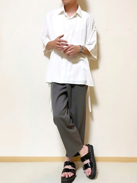 「epnok」｜「アイテム（サンダル）」を使った、SHOTARO さん（メンズ・177cm）の夏コーディネート