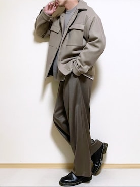 「WYM LIDNM（ウィム バイ リドム）のMILANO RIB HEAVY WEIGHT PO KNIT（ニット/セーター）」を使った、SHOTARO さん（メンズ・177cm）の秋コーディネート