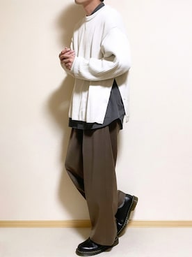 「チャコール」｜「アイテム（その他）」を使った、SHOTARO さん（メンズ・177cm）の秋コーディネート