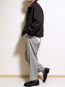 「HARUTA」｜「アイテム（ブルゾン）」を使った、SHOTARO さん（メンズ・177cm）の冬コーディネート