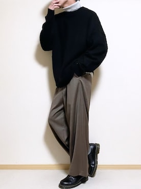 「Ellno Loset（エルノロゼット）のアイテム（カーディガン/ボレロ）」を使った、SHOTARO さん（メンズ・177cm）の秋コーディネート
