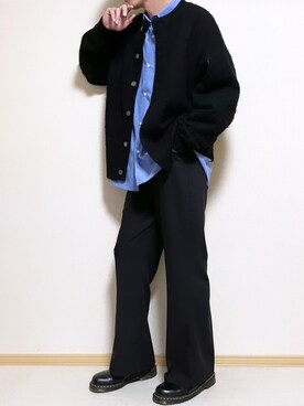 「Ellno Loset（エルノロゼット）のアイテム（カーディガン/ボレロ）」を使った、SHOTARO さん（メンズ・177cm）の秋コーディネート