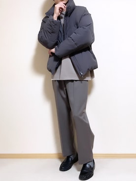 「WYM LIDNM（ウィム バイ リドム）のMILANO RIB HEAVY WEIGHT PO KNIT（ニット/セーター）」を使った、SHOTARO さん（メンズ・177cm）の冬コーディネート