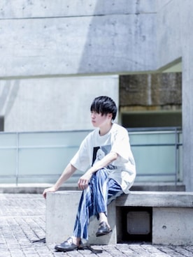 「Lui's（ルイス）のアイテム（シューズ）」を使った、Takeru(SENTIRE)さん（メンズ・165cm）の夏コーディネート