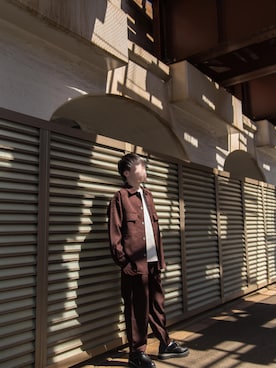 「WYM LIDNM（ウィム バイ リドム）のMILANO RIB HEAVY WEIGHT PO KNIT（ニット/セーター）」を使った、Takeru(SENTIRE)さん（メンズ・165cm）の秋コーディネート