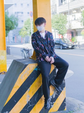 「THEE（シー）のアイテム」を使った、Takeru(SENTIRE)さん（メンズ・165cm）の秋コーディネート