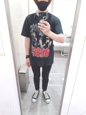 「CONVERSE ALL STAR（コンバースオールスター）のアイテム」を使った、Black Zeppelinさん（メンズ・177cm）の夏コーディネート