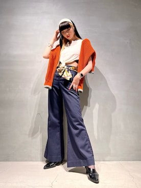 「スタイリング」｜「アイテム（その他シューズ）」を使った、azusaさん（レディース・171cm）の春コーディネート