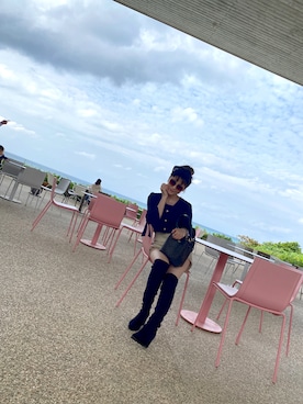 「AS（アス）のアイテム」を使った、Amber Chenさん（レディース・160cm）の冬コーディネート