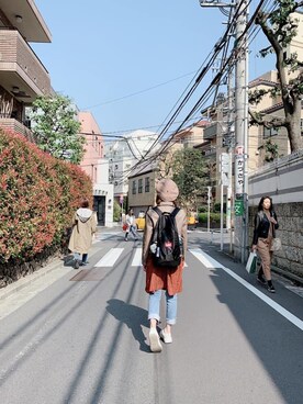 「FUN（ファン）のアイテム（その他アウター）」を使った、Amber Chenさん（レディース・160cm）の冬コーディネート