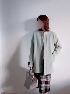 「テチチ(Te chichi)」｜「アイテム（ノーカラーコート）」を使った、sakuratears1125さん（レディース・156cm）の秋コーディネート