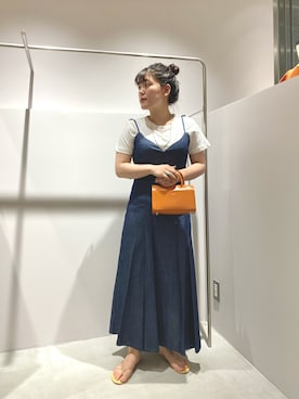 「YAHKI（ヤーキ）のアイテム」を使った、KITAHARAさん（レディース・152cm）の夏コーディネート