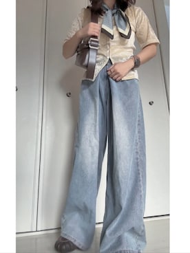 「アイテム（バンダナ/スカーフ）」を使った、𝙠𝙖𝙚°さん（レディース・156cm・20代）の夏コーディネート