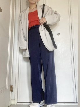 「ごきげんウィーク」｜「アイテム（キャミソール）」を使った、𝙠𝙖𝙚°さん（レディース・156cm）の春コーディネート