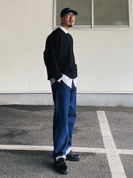 「Levi's（リーバイス）のLevi's(R) RED ルーズテーパートラウザー PINE GULCH CREEK（デニムパンツ）」を使った、massuさん（メンズ・174cm）の春コーディネート