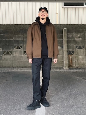 「秋のコーデ」｜「UNIQLO（ユニクロ）のアイテム（パーカー）」を使った、massuさん（メンズ・174cm）の秋コーディネート