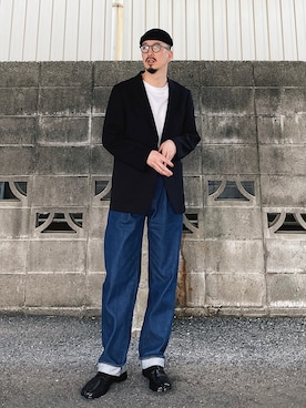 「Levi's（リーバイス）のLevi's(R) RED ルーズテーパートラウザー PINE GULCH CREEK（デニムパンツ）」を使った、massuさん（メンズ・174cm）の春コーディネート