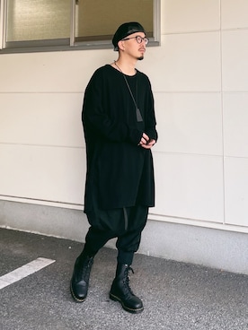 「アイテム（ブーツ）」を使った、massuさん（メンズ・174cm）の秋コーディネート