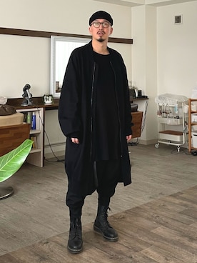 「Ground Y（グラウンドワイ）のアイテム」を使った、massuさん（メンズ・174cm）の冬コーディネート