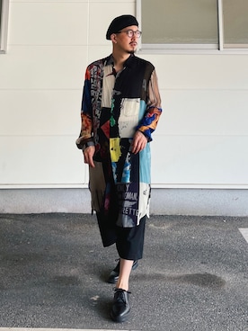 「BLACK Scandal Yohji Yamamoto（ブラックスキャンダルヨウジヤマモト）のアイテム」を使った、massuさん（メンズ・174cm）の夏コーディネート