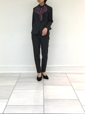 「NARACAMICIE（ナラカミーチェ）のアイテム（テーラードジャケット）」を使った、tkngknさん（レディース・155cm）の秋コーディネート