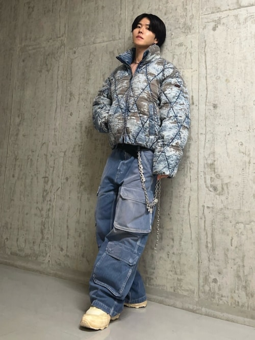 セール】メンズ ジップアップパファージャケット W-KONS（ブルゾン