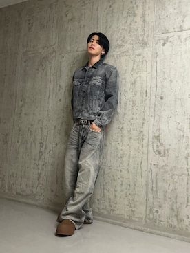 山口真之介さん(メンズ・185cm)の冬コーディネート