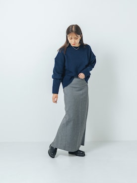 「アイテム（レインシューズ）」を使った、渡部さん（レディース・163cm）の秋コーディネート