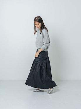 「アイテム（レインシューズ）」を使った、渡部さん（レディース・163cm）の秋コーディネート