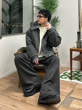 「アイテム（ブルゾン）」を使った、ゆうさん（メンズ・178cm）の冬コーディネート