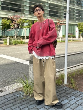 「アイテム（ハンドバッグ）」を使った、ゆうさん（メンズ・178cm）の秋コーディネート