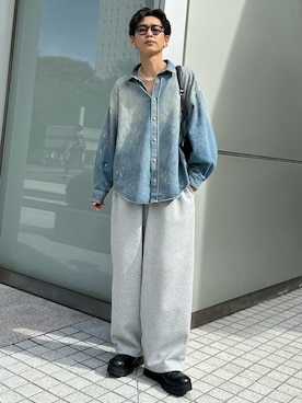 「アイテム（スウェットパンツ）」を使った、ゆうさん（メンズ・178cm）の秋コーディネート