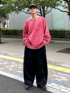 「アイテム（スウェット）」を使った、ゆうさん（メンズ・178cm）の秋コーディネート