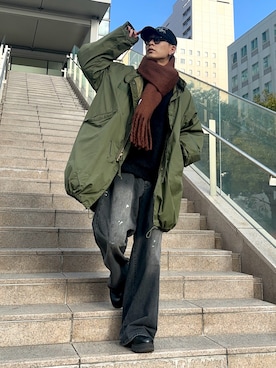 「アイテム（モッズコート）」を使った、ゆうさん（メンズ・178cm）の冬コーディネート