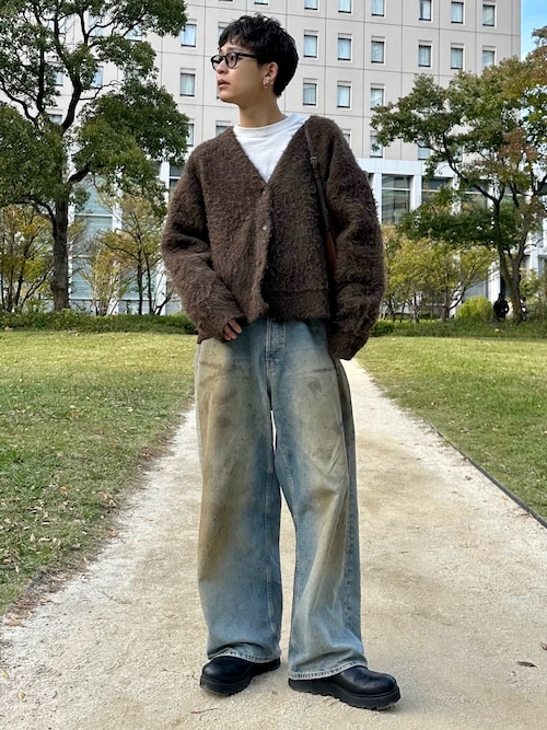 セール】Vneck cardigan(unisex)（ニット/セーター）｜Knuth Marf