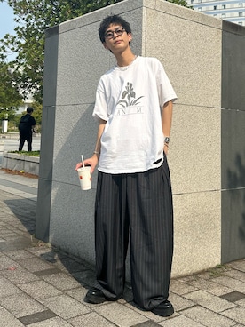 「アイテム（デジタル腕時計）」を使った、ゆうさん（メンズ・178cm）の夏コーディネート