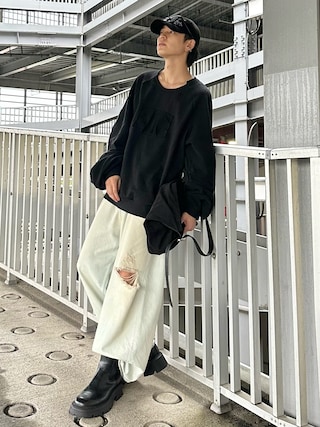 「GRANCY(グランシー)の【GRANCY】Reverse Pile Sleeve Sweat PO / リバースパイルスリーブスウェットプルオーバー(スウェット)」を使った、ゆうさん(メンズ・178cm)の秋コーディネート