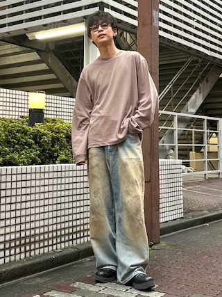 「WYM LIDNM(ウィム バイ リドム)のSilver 925 CROSS-LINK CHAIN NECKLACE(ネックレス)」を使った、ゆうさん(メンズ・178cm)の秋コーディネート