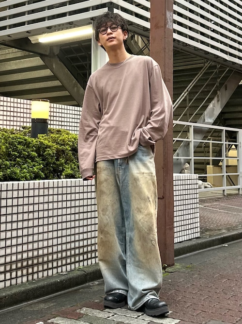「WYM LIDNM(ウィム バイ リドム)のSilver 925 CROSS-LINK CHAIN NECKLACE(ネックレス)」を使った、ゆうさん(メンズ・178cm)の秋コーディネート