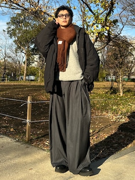 「アイテム（レッグウェア）」を使った、ゆうさん（メンズ・178cm）の冬コーディネート