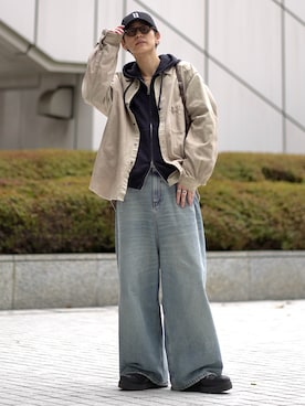 「MONKEY TIME（モンキータイム）のアイテム」を使った、ゆうさん（メンズ・178cm）の春コーディネート