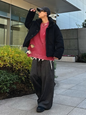 「アイテム（レッグウェア）」を使った、ゆうさん（メンズ・178cm）の冬コーディネート