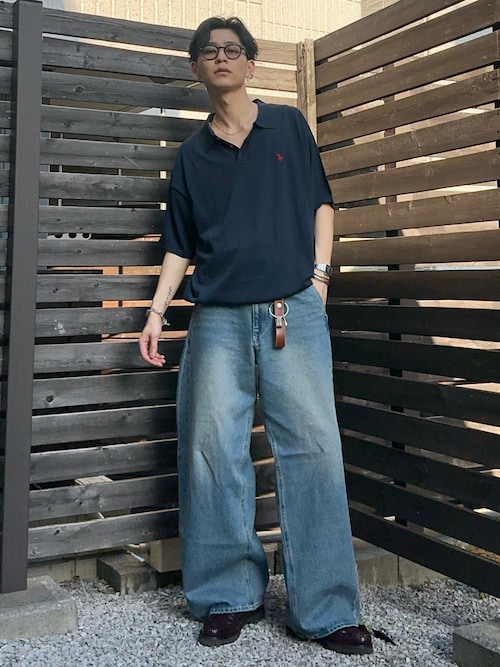 「U.S. POLO ASSN.(ユーエスポロアッスン)のU.S. POLO ASSN. × PUBLUX/ユーエスポロアッスン <接触冷感>別注 サマーニット ポロ 限定展開(ポロシャツ)」を使った、ゆうさん(メンズ・178cm)の春コーディネート