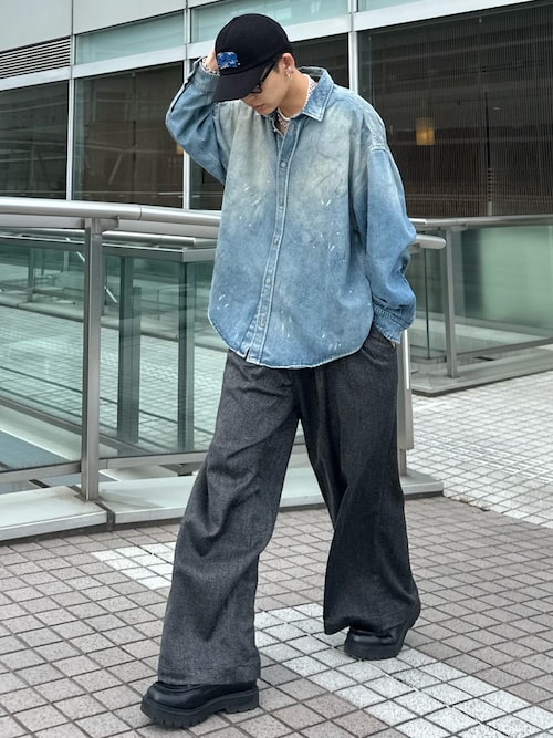 3-Tuck wide straight slacks / 3タックワイドストレート