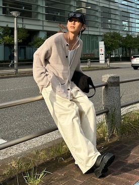 「アイテム（帽子）」を使った、ゆうさん（メンズ・178cm）の秋コーディネート