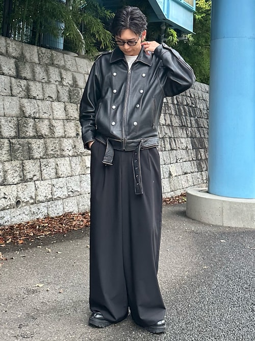 Two tuck wide straight slacks / 2タックワイドストレートスラックス